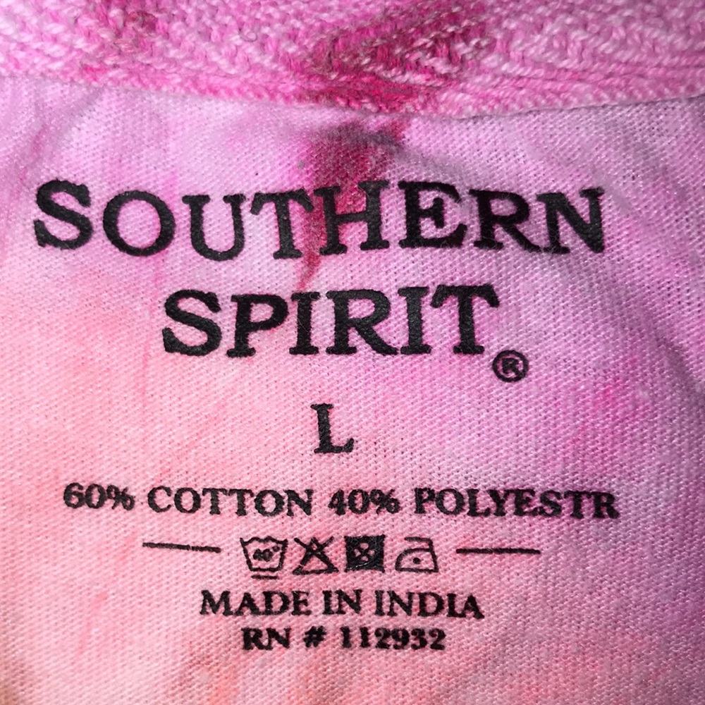 <Bundle 3/$12> Southern spirit tie-dye crop shirt sz L - Picture 3 of 3